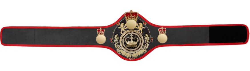 QUEENSBURY PRO LEATHER BLACK CHAMPION CROWN CHAMPIONSHIP BELT QUEEN/B/G/BLKGEM - AVAILABLE IN 10+ COLOURS